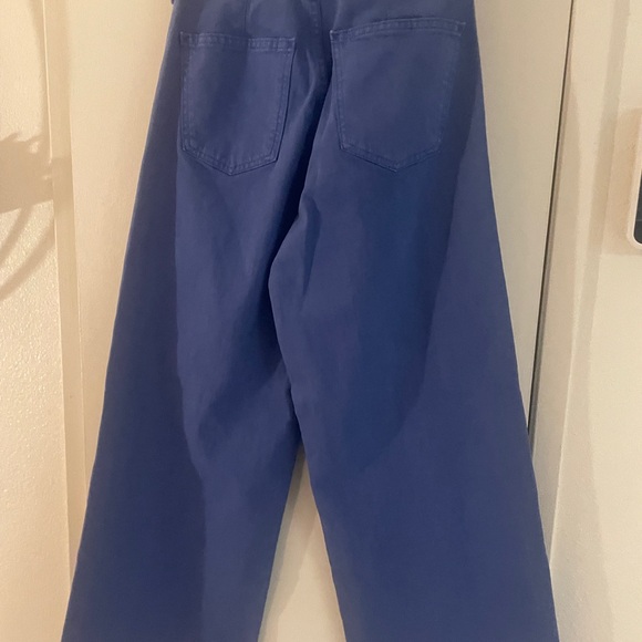 Universal Thread Blue Wide Leg Pants NWT High Rise Cropped Size 2 - Picture 5 of 8